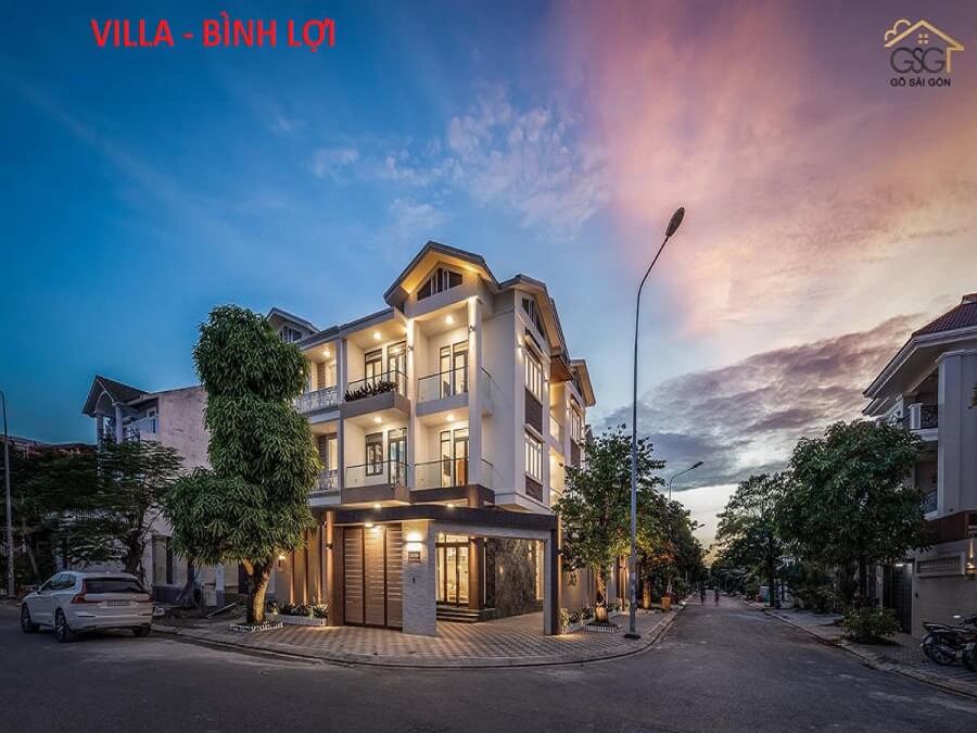Thi công màn cửa tại villa Bình Lợi