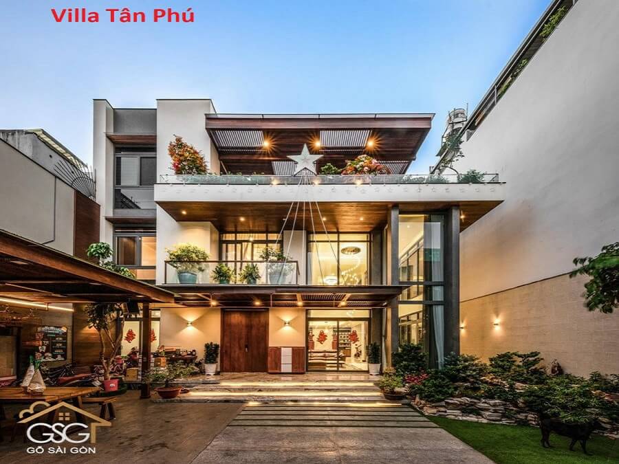 Thi công màn cửa tại Villa Tân Phú